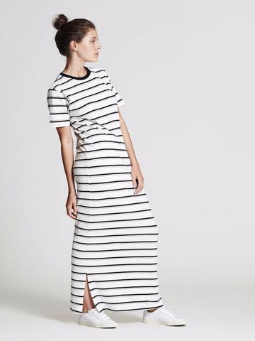 Stripe Jersey Maxi Dress