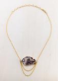 The Nicole Necklace - Agate & Gold - Thread Harvest